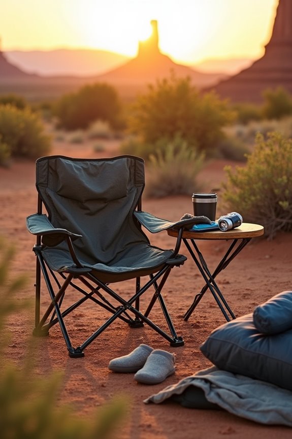 comfortable camping essentials listed