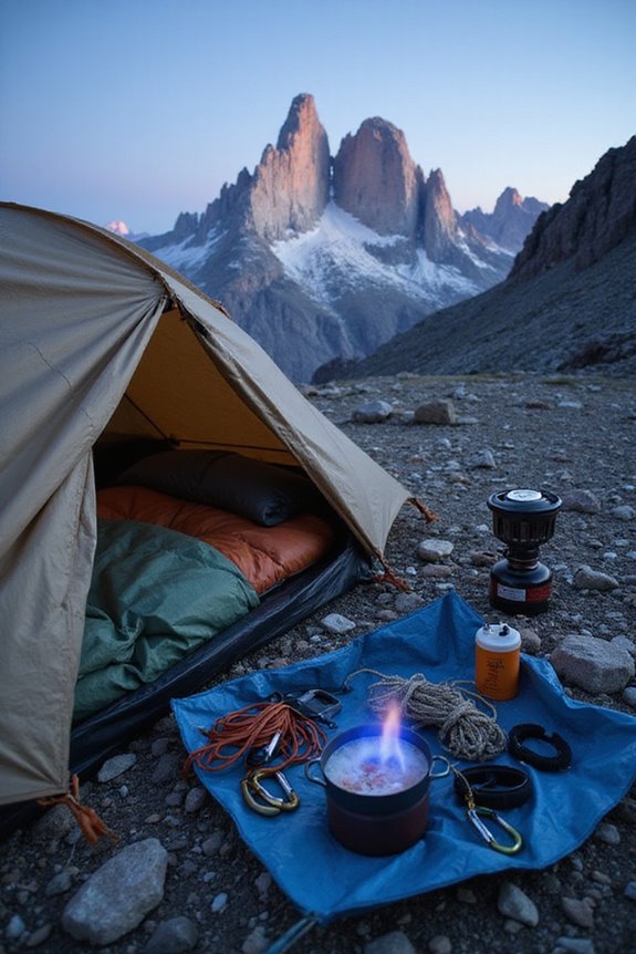 cozy high altitude base camp