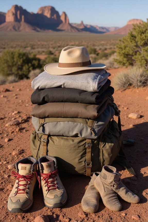 layered clothing and footwear essentials