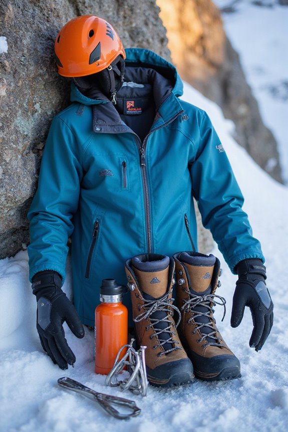 layered clothing for ice climbing