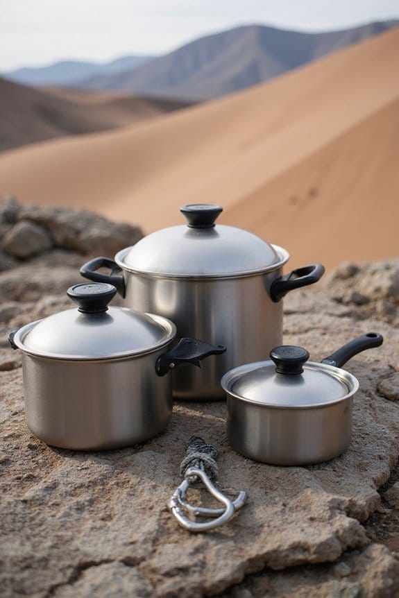 lightweight titanium camping cookware