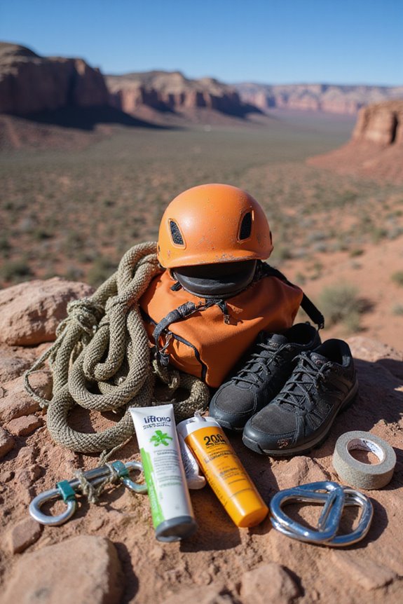 climbing requires essential safety gear