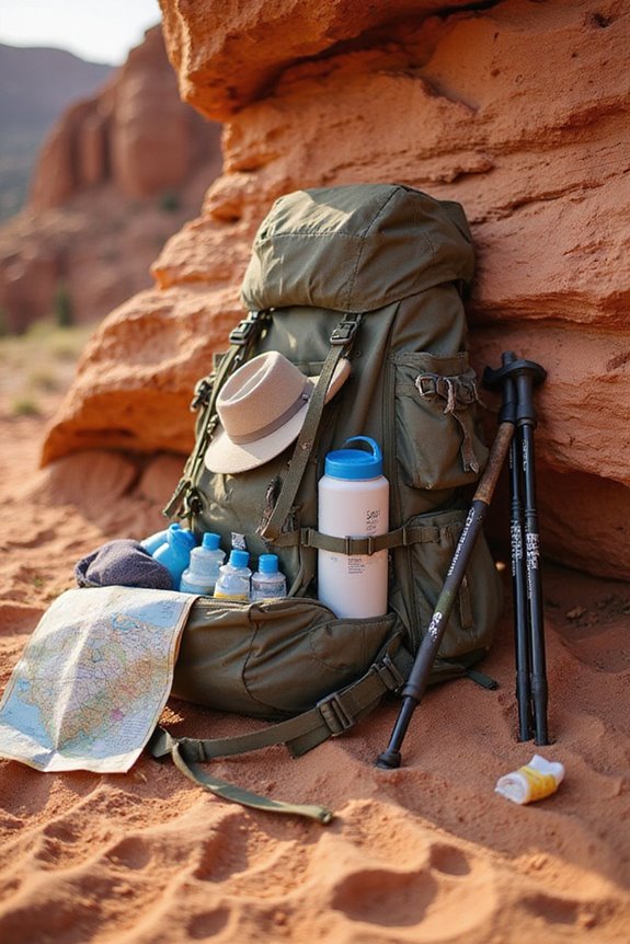 desert hiking backpack essentials