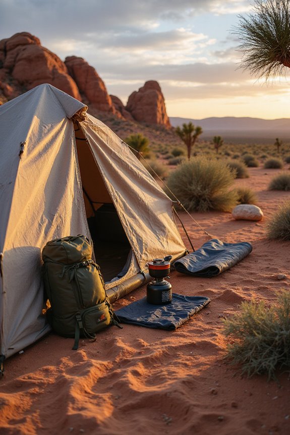 essential equipment for desert camping