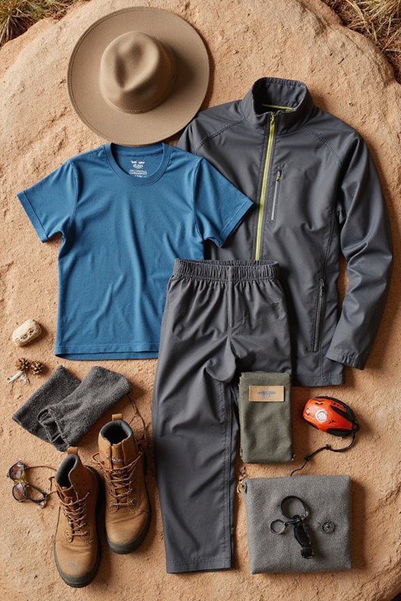 layered clothing and essentials