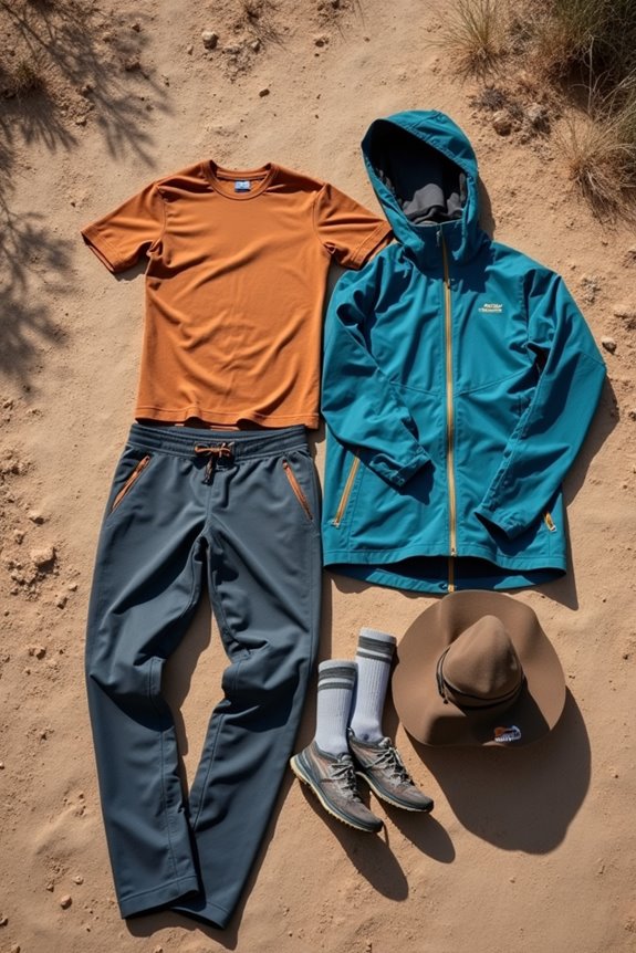 layered clothing for hiking