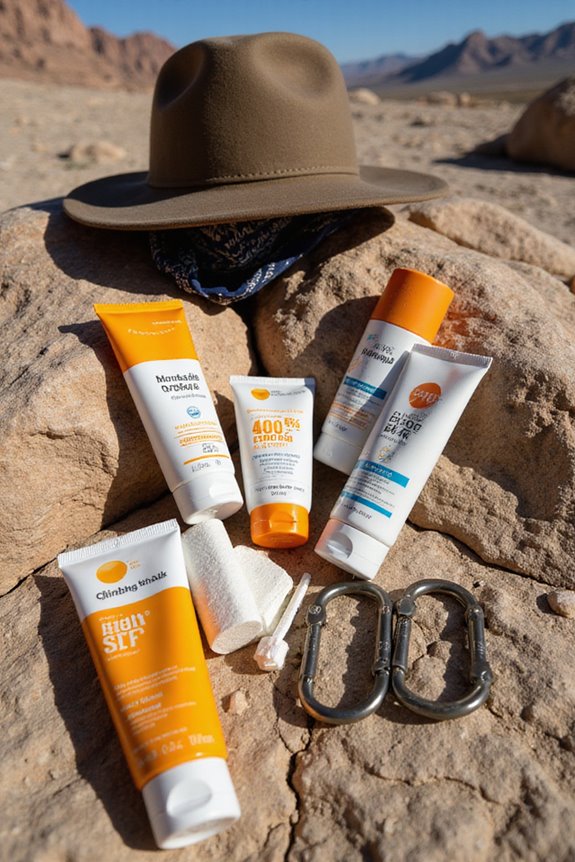 sunscreen essential for hiking